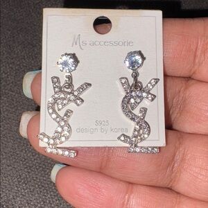 Silver Angel Drop Earrings